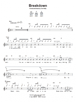 page one of Breakdown (Easy Guitar)