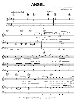 page one of Angel (Piano, Vocal & Guitar Chords (Right-Hand Melody))