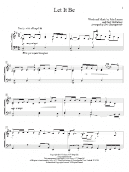 page one of Let It Be (Educational Piano)