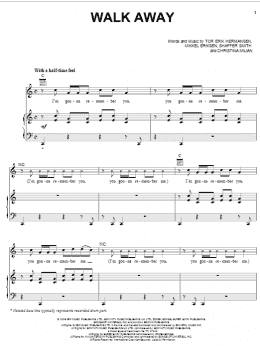 page one of Walk Away (Piano, Vocal & Guitar Chords (Right-Hand Melody))