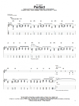 page one of Perfect (Guitar Tab)