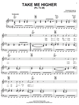 page one of Take Me Higher (Piano, Vocal & Guitar Chords (Right-Hand Melody))