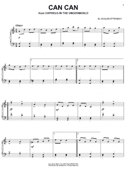 page one of Can Can (Piano Solo)