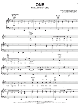 page one of One (Piano, Vocal & Guitar Chords (Right-Hand Melody))