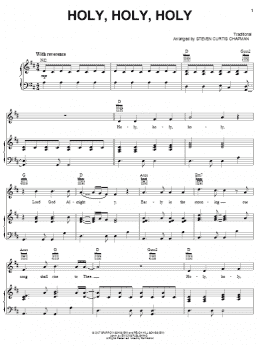 page one of Holy, Holy, Holy (Piano, Vocal & Guitar Chords (Right-Hand Melody))