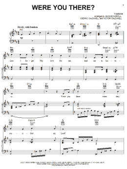 page one of Were You There? (Piano, Vocal & Guitar Chords (Right-Hand Melody))