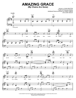 page one of Amazing Grace (My Chains Are Gone) (Piano, Vocal & Guitar Chords (Right-Hand Melody))