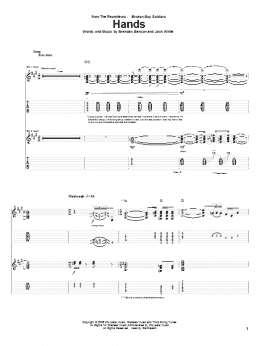 page one of Hands (Guitar Tab)