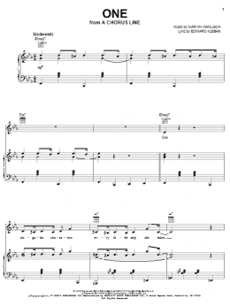 page one of One (Piano, Vocal & Guitar Chords (Right-Hand Melody))