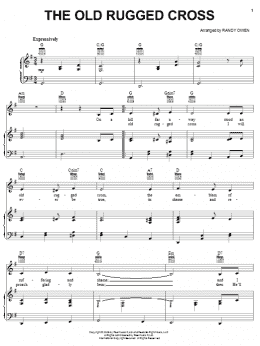 page one of The Old Rugged Cross (Piano, Vocal & Guitar Chords (Right-Hand Melody))