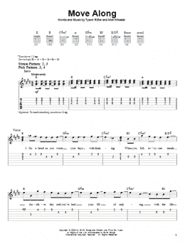 page one of Move Along (Easy Guitar Tab)