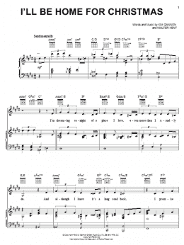 page one of I'll Be Home For Christmas (Piano, Vocal & Guitar Chords (Right-Hand Melody))