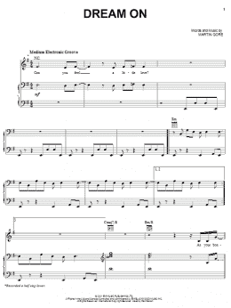 page one of Dream On (Piano, Vocal & Guitar Chords (Right-Hand Melody))