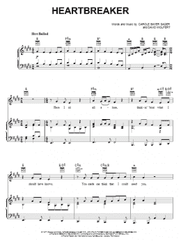 page one of Heartbreaker (Piano, Vocal & Guitar Chords (Right-Hand Melody))