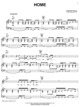 page one of Home (Piano, Vocal & Guitar Chords (Right-Hand Melody))