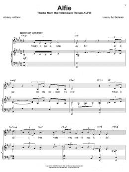 page one of Alfie (Piano, Vocal & Guitar Chords (Right-Hand Melody))