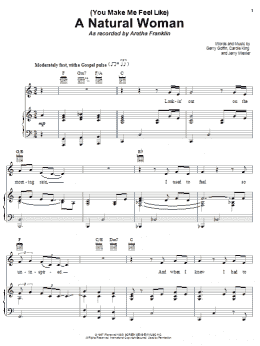 page one of (You Make Me Feel Like) A Natural Woman (Piano, Vocal & Guitar Chords (Right-Hand Melody))