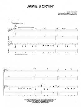 page one of Jamie's Cryin' (Easy Guitar Tab)