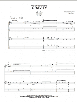 page one of Gravity (Guitar Tab)