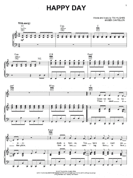 page one of Happy Day (Piano, Vocal & Guitar Chords (Right-Hand Melody))