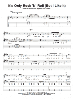 page one of It's Only Rock 'N' Roll (But I Like It) (Guitar Tab (Single Guitar))