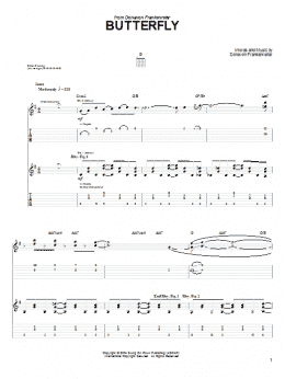 page one of Butterfly (Guitar Tab)