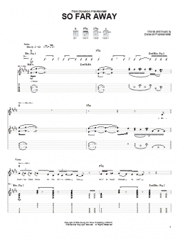 page one of So Far Away (Guitar Tab)