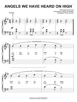 page one of Angels We Have Heard On High (arr. Phillip Keveren) (Big Note Piano)