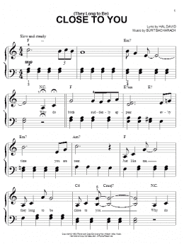 page one of (They Long To Be) Close To You (Big Note Piano)