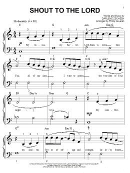 page one of Shout To The Lord (arr. Phillip Keveren) (Big Note Piano)