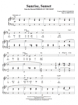 page one of Sunrise, Sunset (from Fiddler On The Roof) (Piano & Vocal)