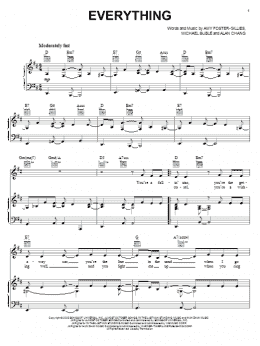 page one of Everything (Piano, Vocal & Guitar Chords (Right-Hand Melody))