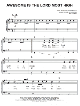 page one of Awesome Is The Lord Most High (Easy Piano)