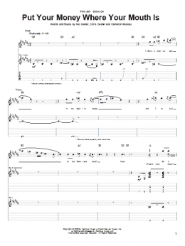 page one of Put Your Money Where Your Mouth Is (Guitar Tab)