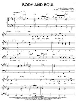 page one of Body And Soul (Piano & Vocal)