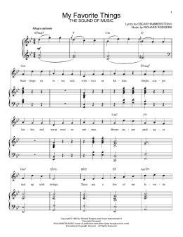 page one of My Favorite Things (Piano & Vocal)