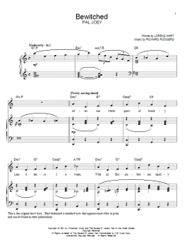 page one of Bewitched (Piano & Vocal)