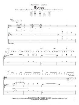 page one of Bones (Guitar Tab)