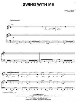 page one of Swing With Me (Piano, Vocal & Guitar Chords (Right-Hand Melody))