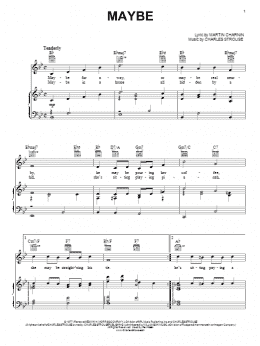 page one of Maybe (Piano, Vocal & Guitar Chords (Right-Hand Melody))