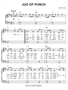 page one of Jug Of Punch (Easy Piano)