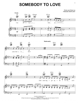 page one of Somebody To Love (Piano, Vocal & Guitar Chords (Right-Hand Melody))