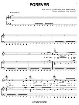 page one of Forever (Piano, Vocal & Guitar Chords (Right-Hand Melody))