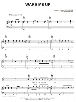 page one of Wake Me Up (Piano, Vocal & Guitar Chords (Right-Hand Melody))