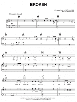 page one of Broken (Piano, Vocal & Guitar Chords (Right-Hand Melody))