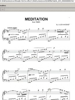 page one of Meditation (Piano Solo)