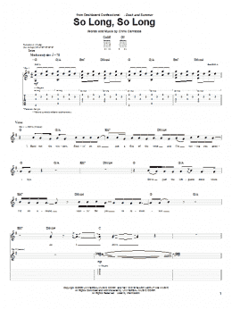 page one of So Long, So Long (Guitar Tab)