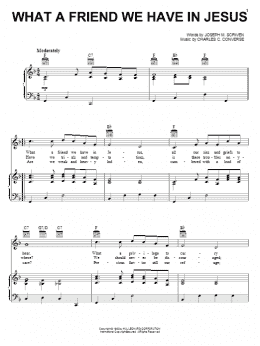 page one of What A Friend We Have In Jesus (Piano, Vocal & Guitar Chords (Right-Hand Melody))