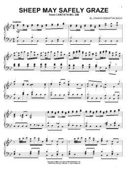 page one of Sheep May Safely Graze (Piano Solo)