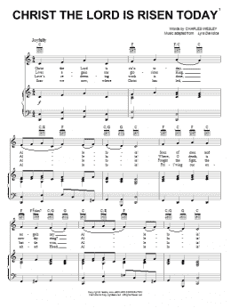 page one of Christ The Lord Is Risen Today (Piano, Vocal & Guitar Chords (Right-Hand Melody))